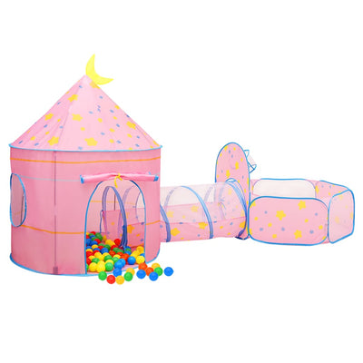Vidaxl Children's Play Tent avec 250 balles 301x120x128 cm rose