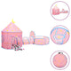 Vidaxl Children's Play Tent avec 250 balles 301x120x128 cm rose