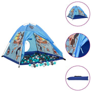 Vidaxl Children's Play Tent avec 250 balles 120x120x90 cm bleu - afbeelding 1