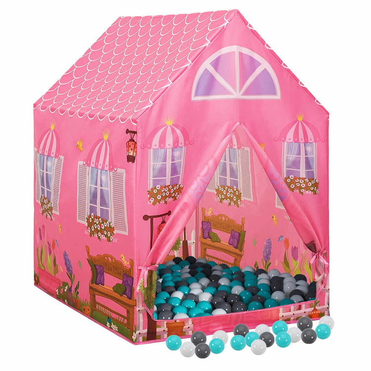Vidaxl Children's Play Tent avec 250 balles 69x94x104 cm rose