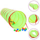 Tunnel de jeu pour enfants Vidaxl avec 250 balles à 175 cm Green en polyester