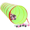 Tunnel de jeu pour enfants Vidaxl avec 250 balles à 175 cm Green en polyester