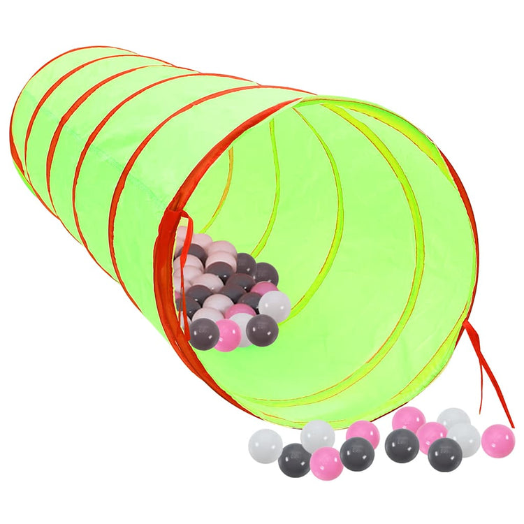 Tunnel de jeu pour enfants Vidaxl avec 250 balles à 175 cm Green en polyester