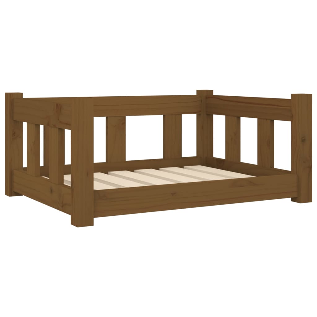 Vidaxl Dog Basket 65.5x50.5x28 cm Solid Pine Honey Brown