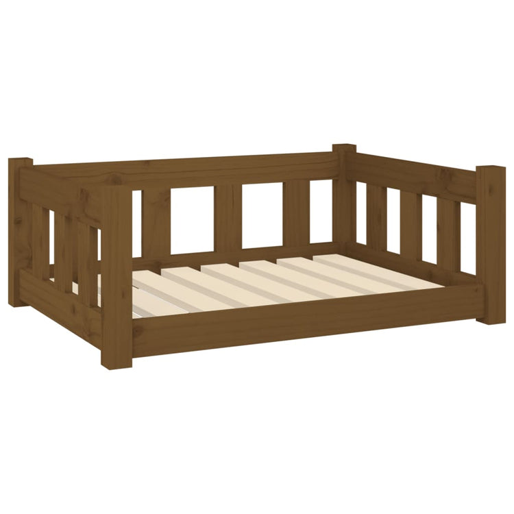 Vidaxl Dog Basket 75.5x55.5x28 cm Pine solide Honey Brown
