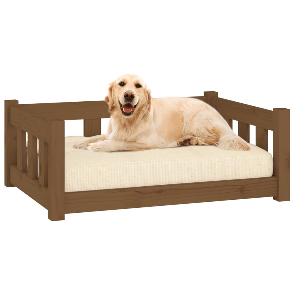 Vidaxl Dog Basket 75.5x55.5x28 cm Pine solide Honey Brown