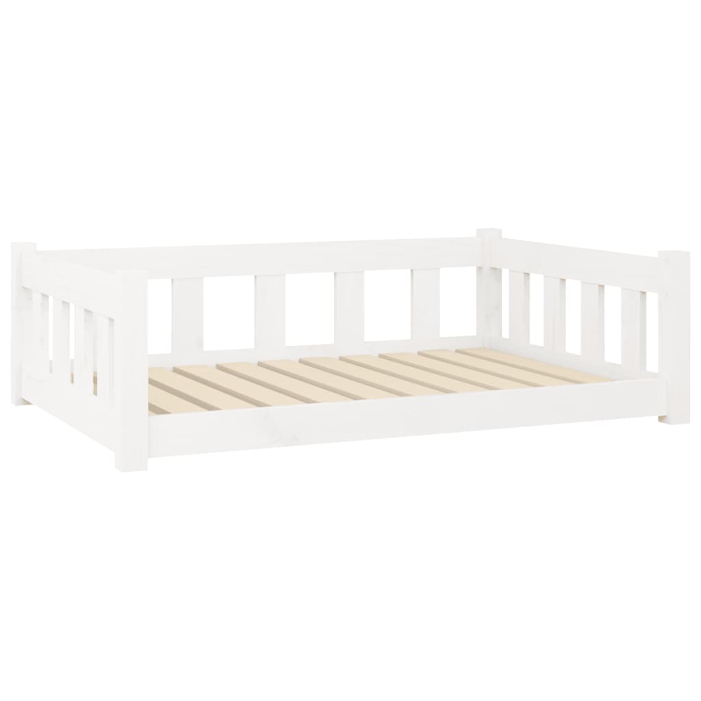 Vidaxl Dog Basket 95.5x65.5x28 cm Pine solide blanc