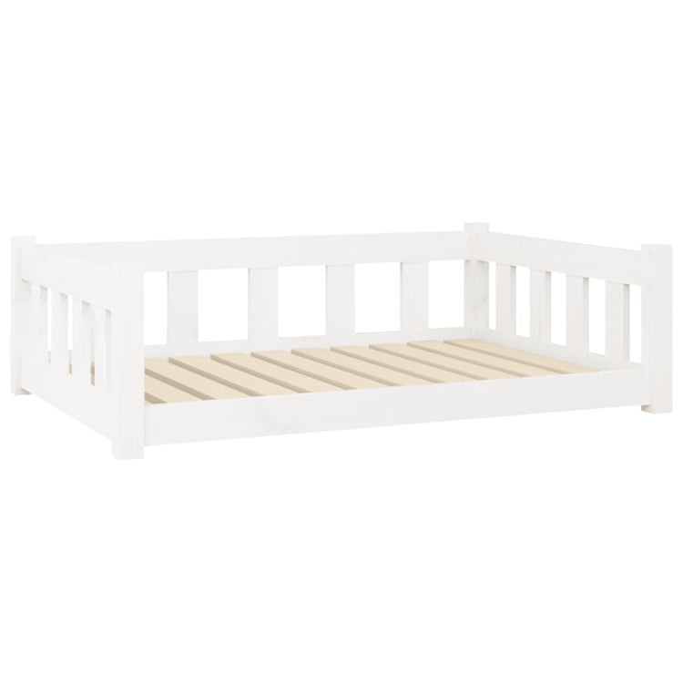 Vidaxl Dog Basket 95.5x65.5x28 cm Pine solide blanc