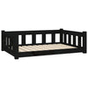 Vidaxl Dog Basket 95.5x65.5x28 cm Pine solide noire