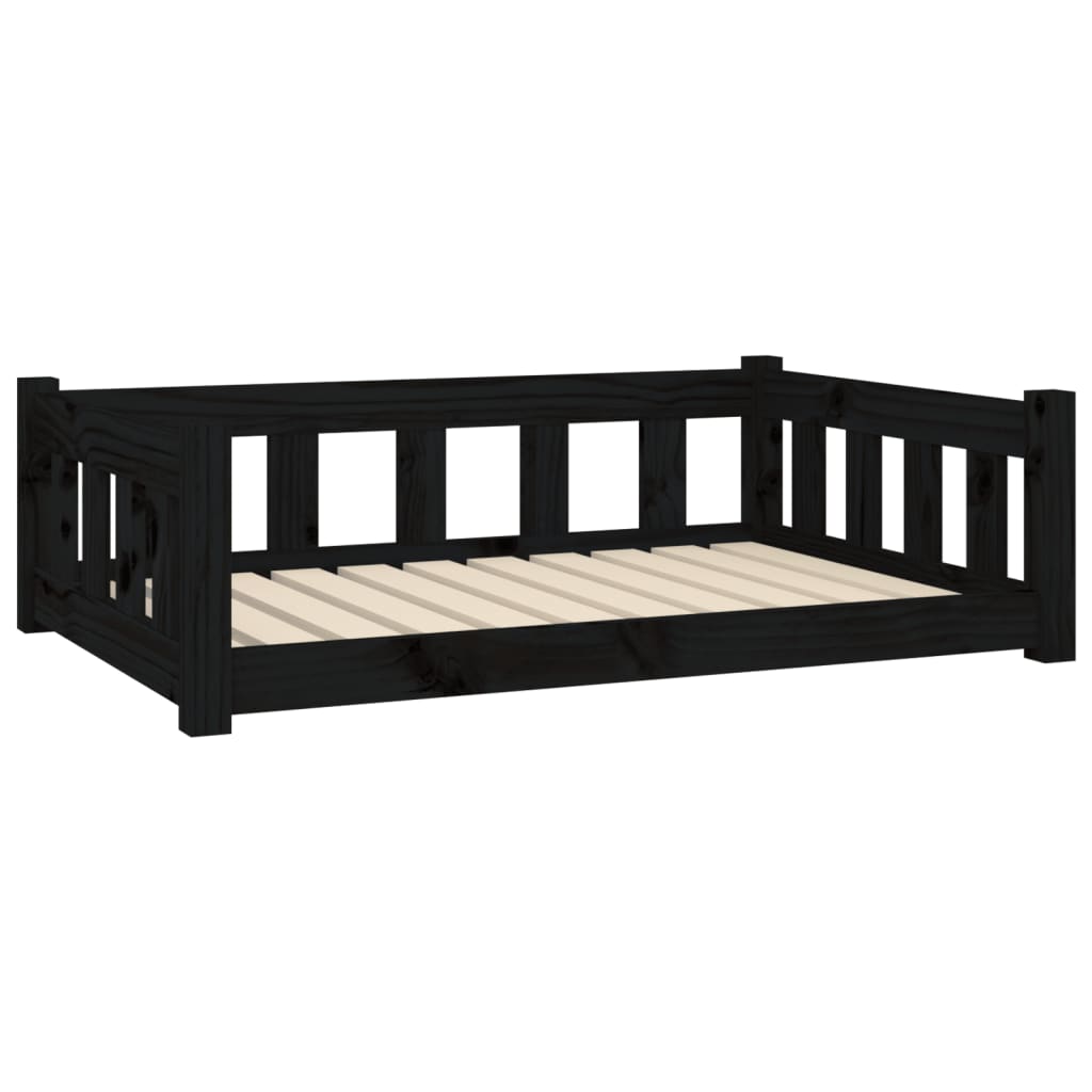 Vidaxl Dog Basket 95.5x65.5x28 cm Pine solide noire