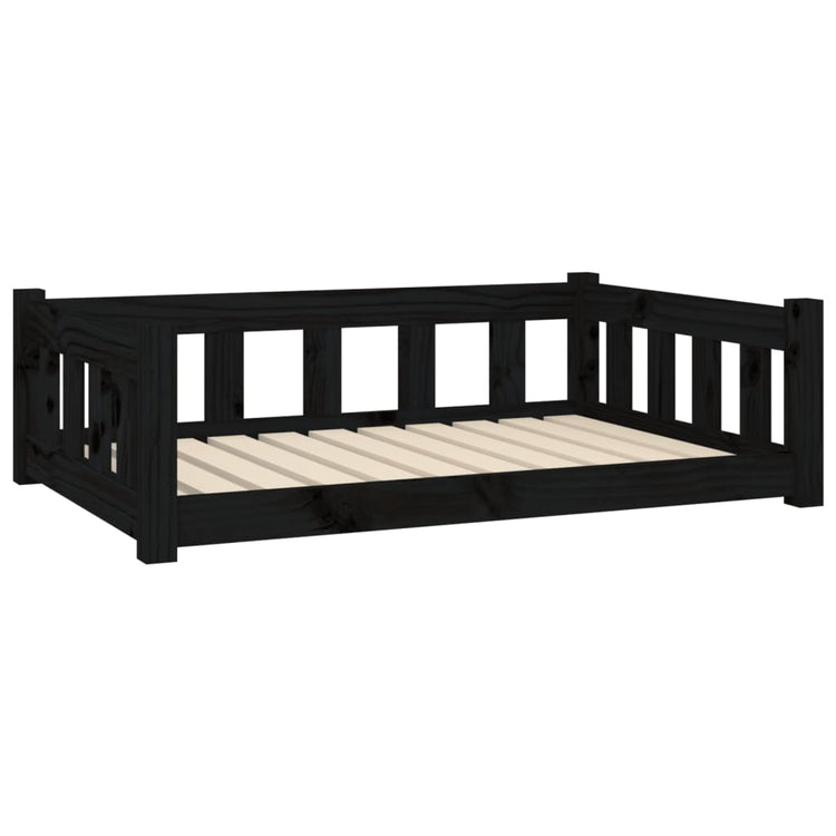 Vidaxl Dog Basket 95.5x65.5x28 cm Pine solide noire