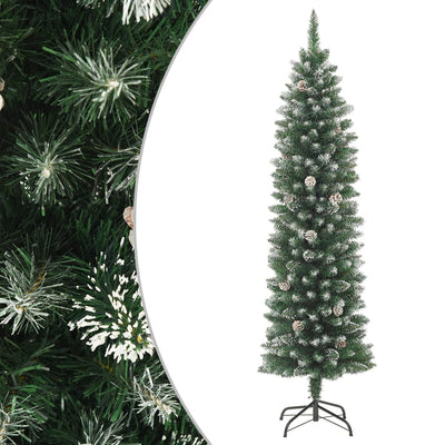 Vidaxl kunstkerstboom étroit avec du PVC standard de 210 cm