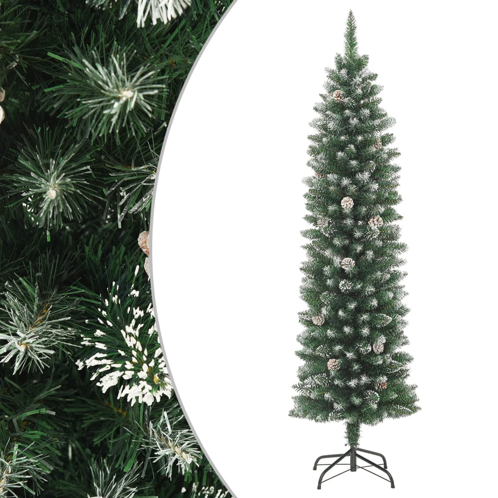 Vidaxl kunstkerstboom étroit avec du PVC standard de 240 cm