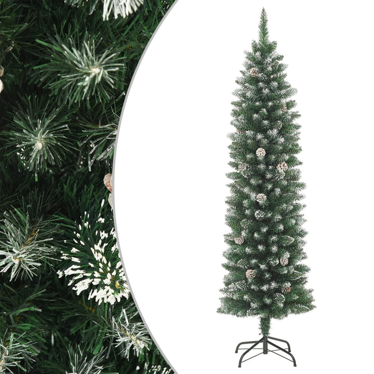 Vidaxl kunstkerstboom étroit avec du PVC standard de 240 cm