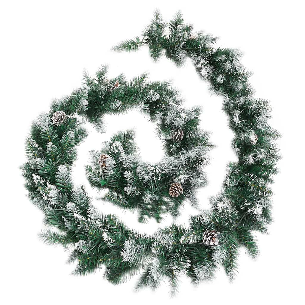 Vidaxl Garland de Noël avec lumières LED 2,7 m en PVC vert