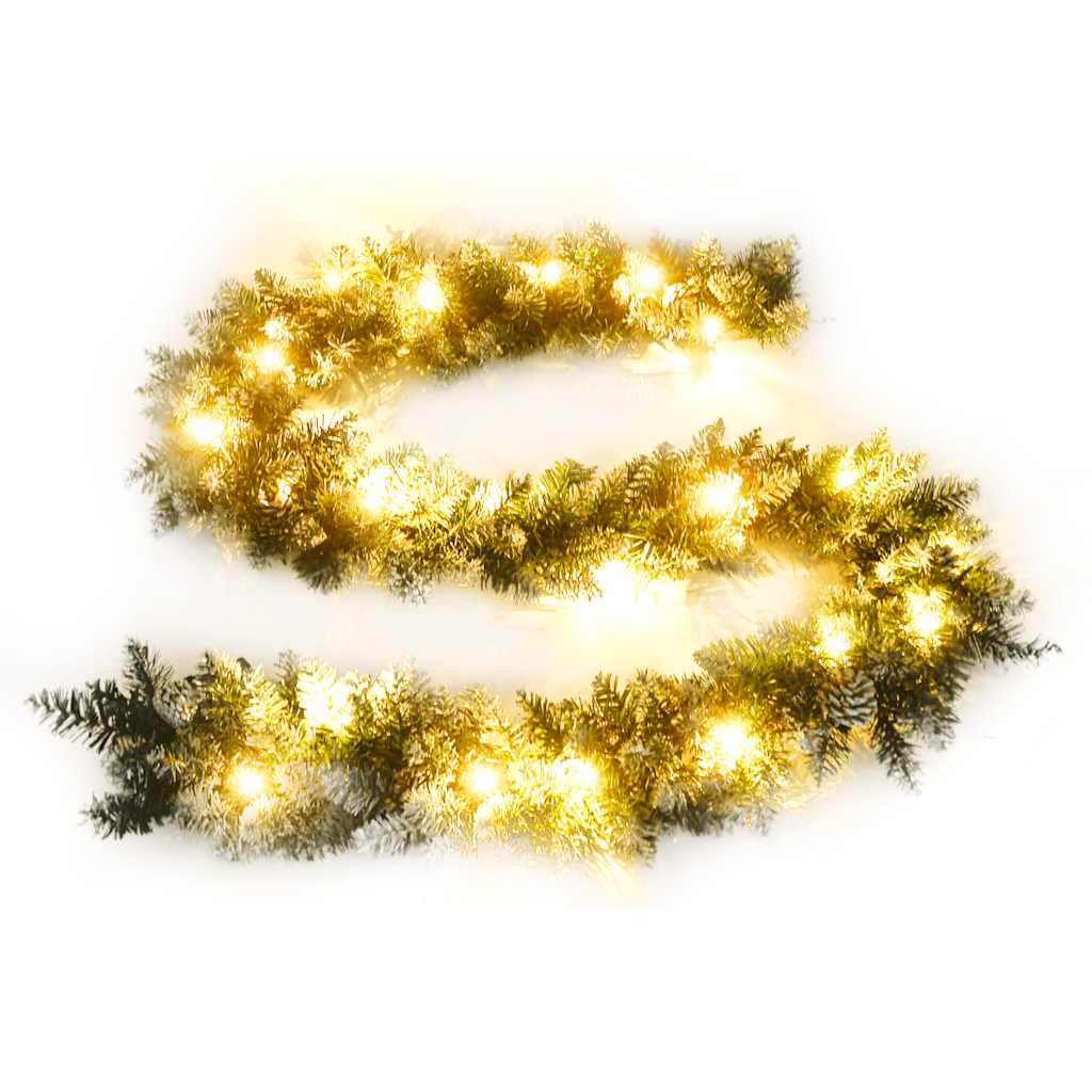 Vidaxl Garland de Noël avec lumières LED 5,2 m en PVC vert