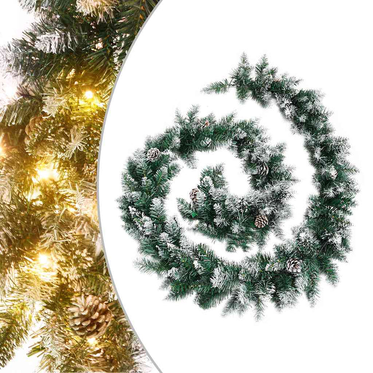 Vidaxl Garland de Noël avec lumières LED 5,2 m en PVC vert