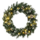 Vidaxl Couronne de Noël avec lumières LED 60 cm PVC vert