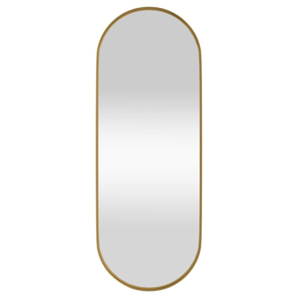 Mur de miroir vidaxl - monté 15x40 cm ovale or couleur