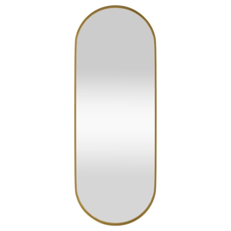 Mur de miroir vidaxl - monté 15x40 cm ovale or couleur