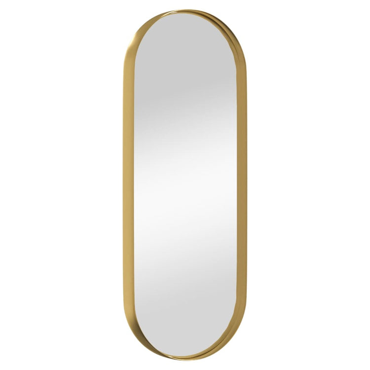Mur de miroir vidaxl - monté 15x40 cm ovale or couleur
