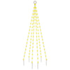Vidaxl Flagpole Faire de Noël 108 LEDS blanc chaud 180 cm