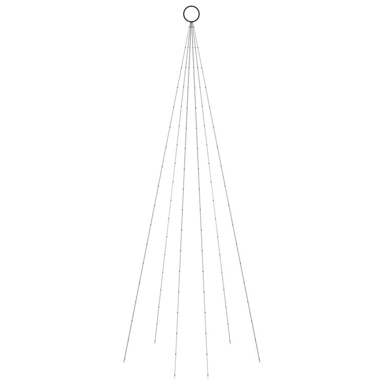 Vidaxl Flagpole Faire de Noël 108 LEDS Blanc froid 180 cm