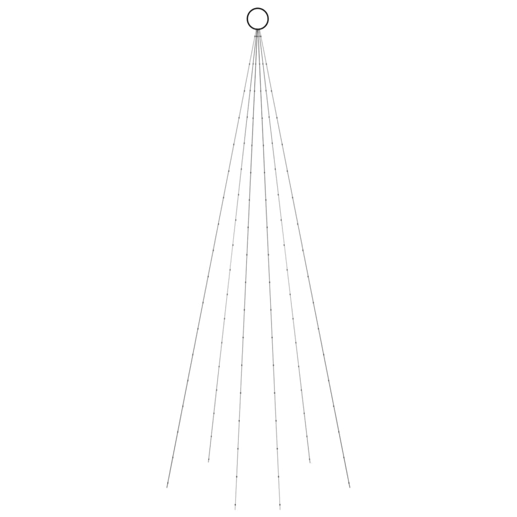 Vidaxl Flagpole Trele de Noël 108 LEDS bleu 180 cm