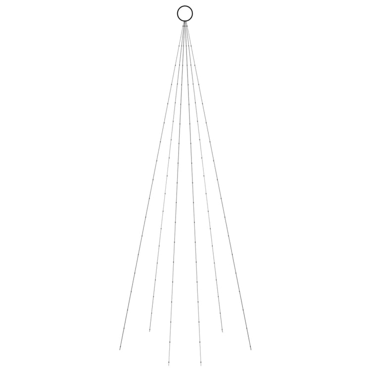 Vidaxl Flagpole Trele de Noël 108 LEDS bleu 180 cm