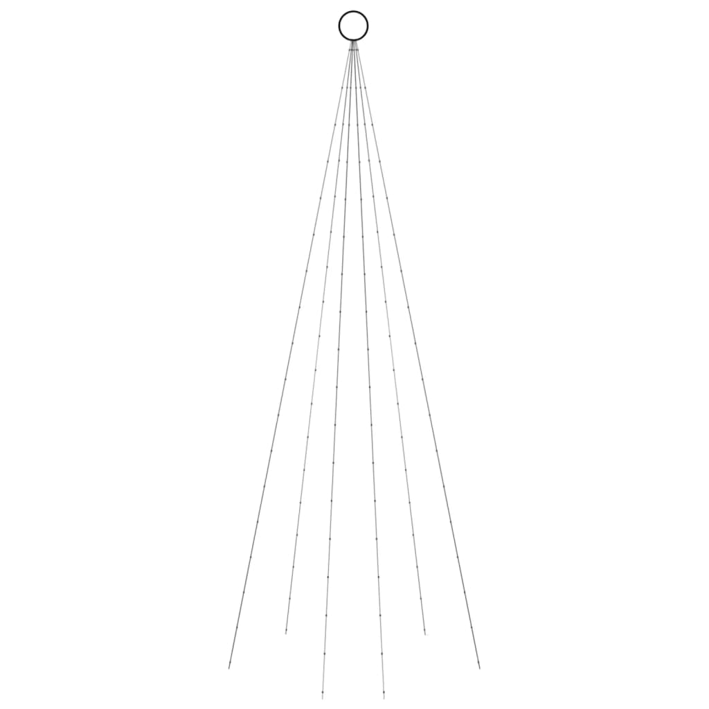 Vidaxl Flagpole Trele de Noël 108 LEDS Multicolored 180 cm