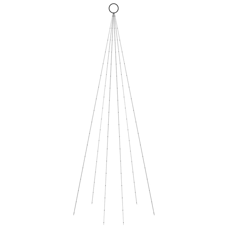 Vidaxl Flagpole Trele de Noël 108 LEDS Multicolored 180 cm