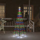 Vidaxl Flagpole Trele de Noël 108 LEDS Multicolored 180 cm