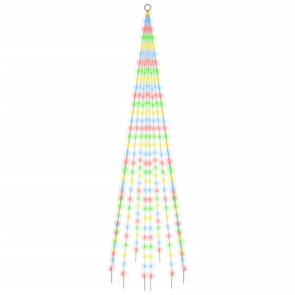 Vidaxl vlaggenmast arbre de Noël 310 LEDS Multicolore 300 cm