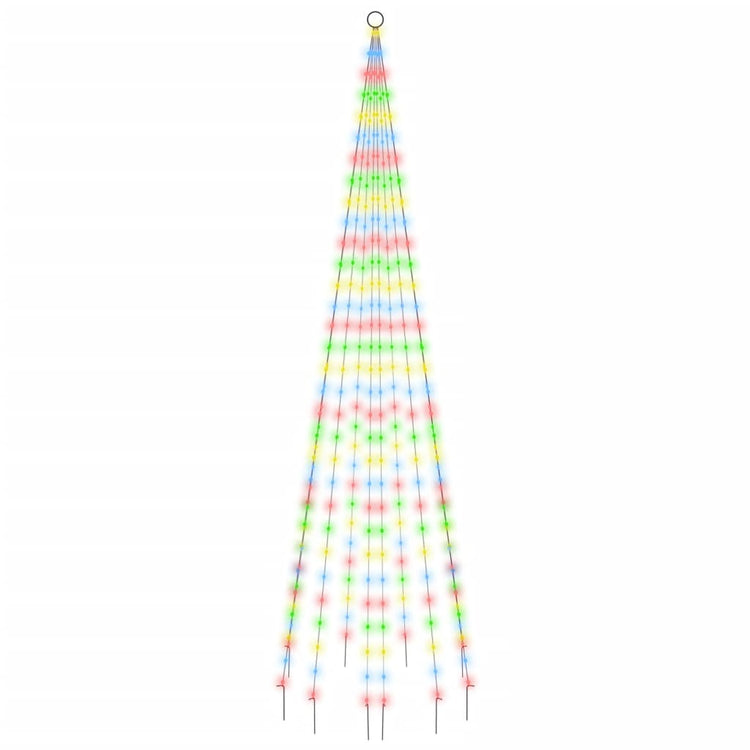 Vidaxl vlaggenmast arbre de Noël 310 LEDS Multicolore 300 cm