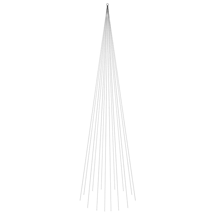 VidaXL mât de drapeau sapin de Noël 1134 LED blanc chaud 800 cm