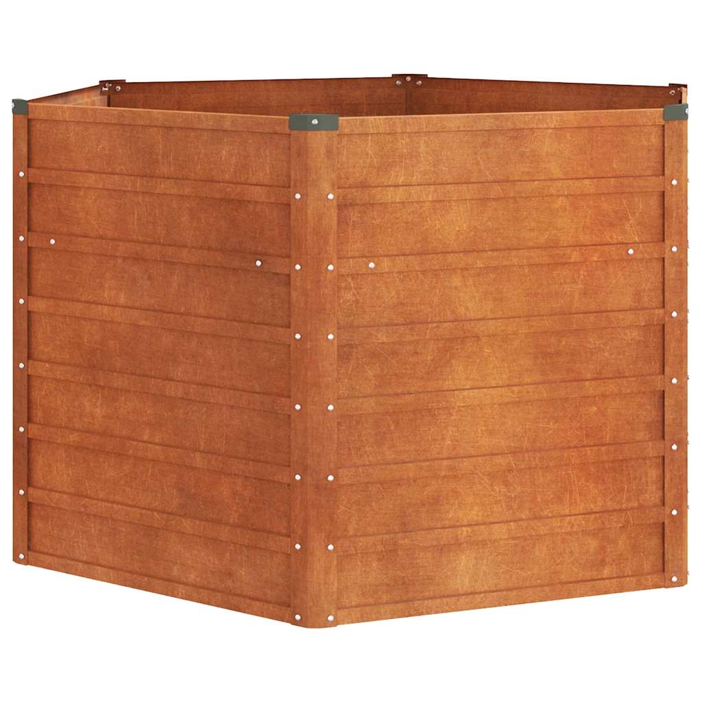 Vidaxl Planter surélevé 129x129x77 cm Corten Steel Rusty