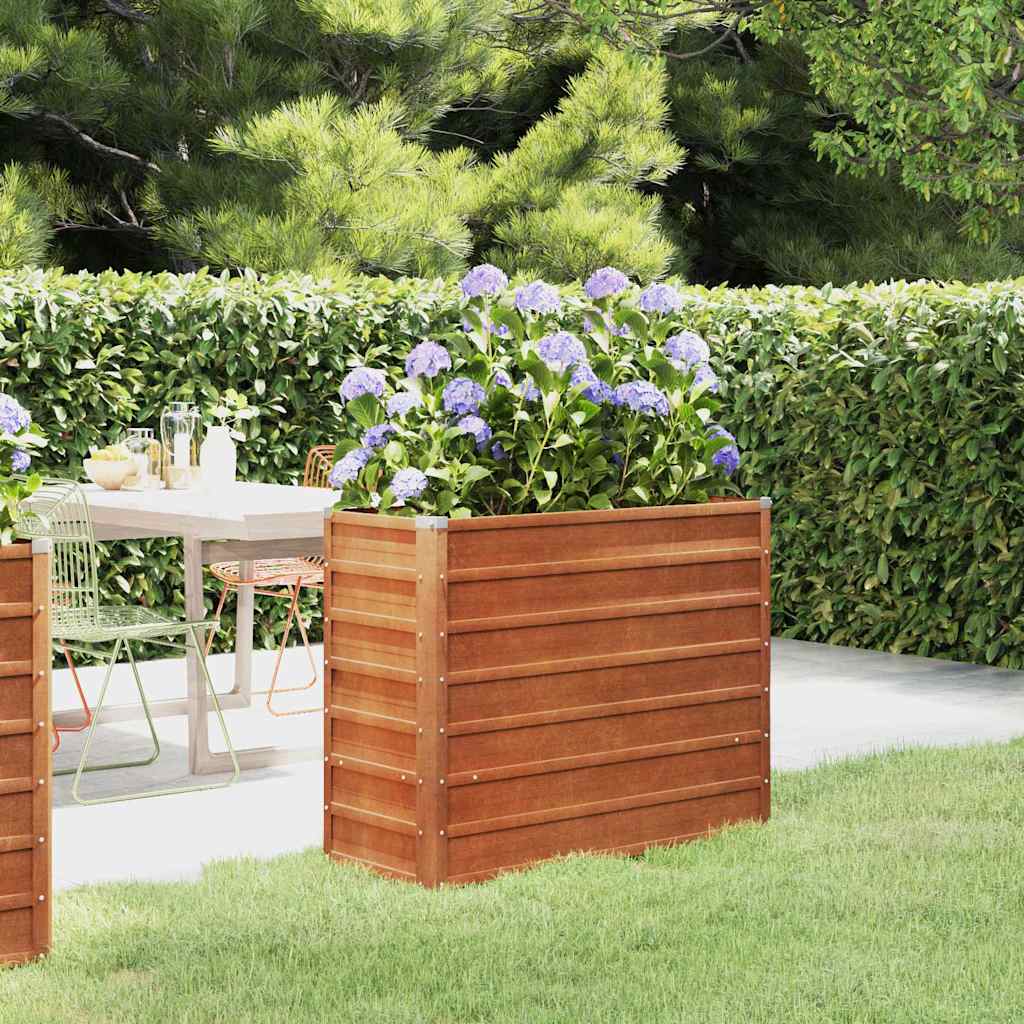 Vidaxl Planter surélevé 100x40x77 cm Corten Steel Rusty
