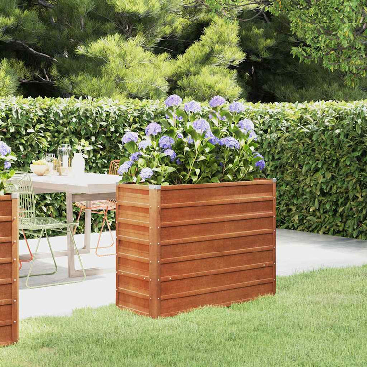 Vidaxl Planter surélevé 100x40x77 cm Corten Steel Rusty