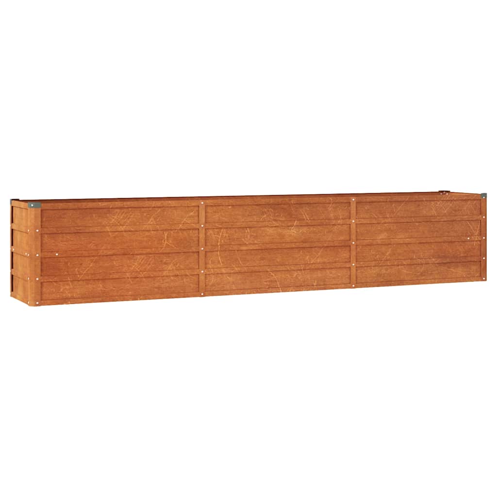 Vidaxl Planter surélevé 240x40x45 cm Corten Steel Rusty