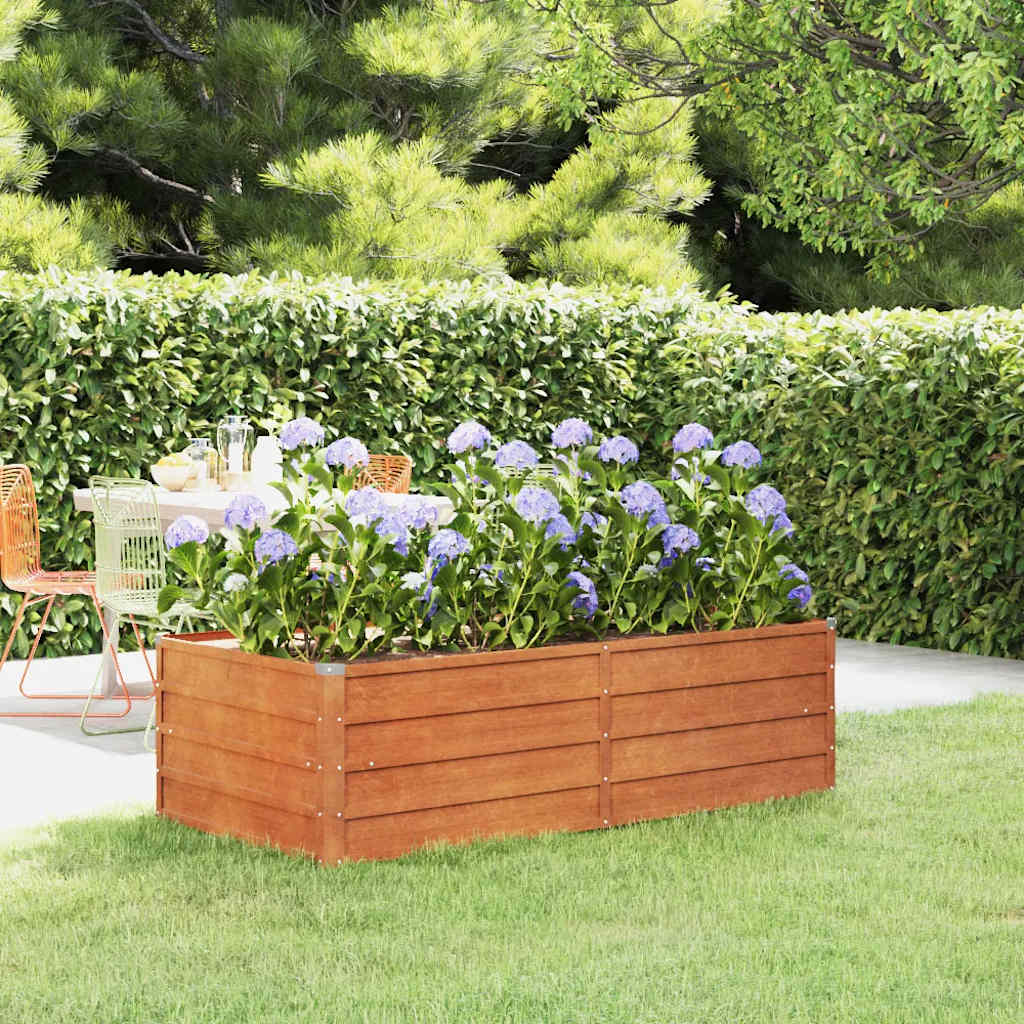 Vidaxl Planter surélevé 160x80x45 cm Corten Steel Rusty