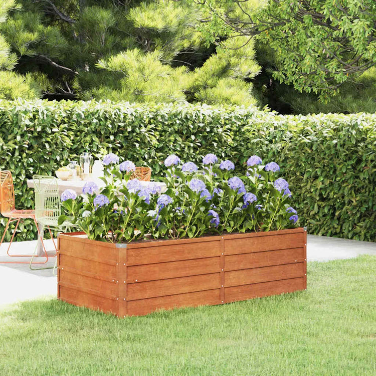 Vidaxl Planter surélevé 160x80x45 cm Corten Steel Rusty