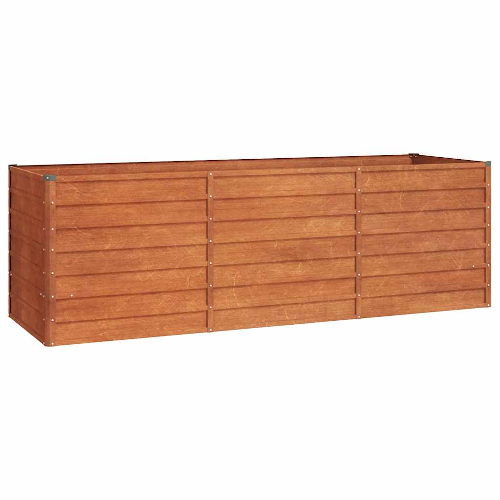 Vidaxl Planter surélevé 240x80x77 cm Corten Steel Rusty