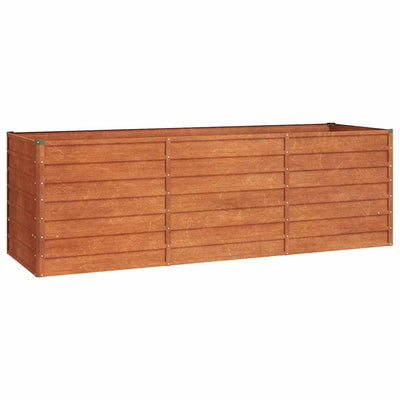 Vidaxl Planter surélevé 240x80x77 cm Corten Steel Rusty