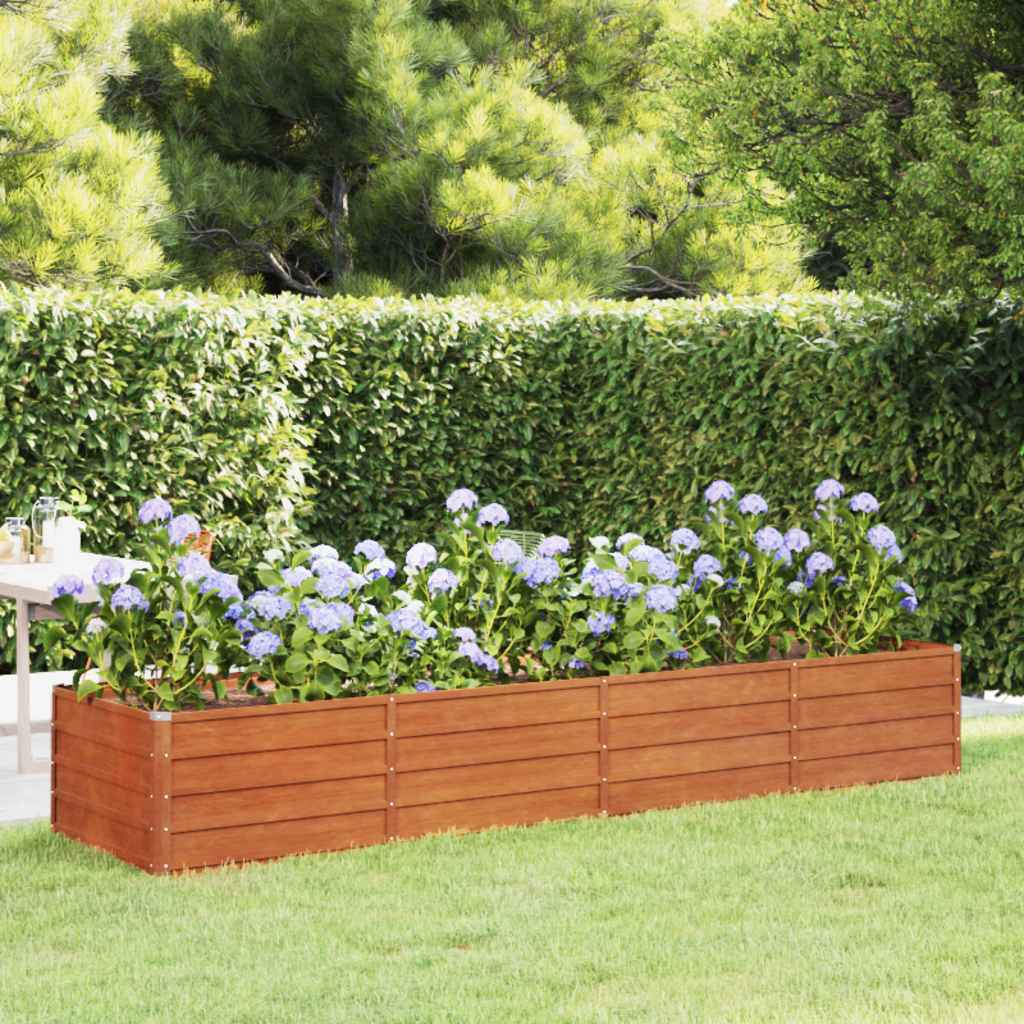 Planteur vidaxl inséré 320x80x45 cm Corten Steel rouillé