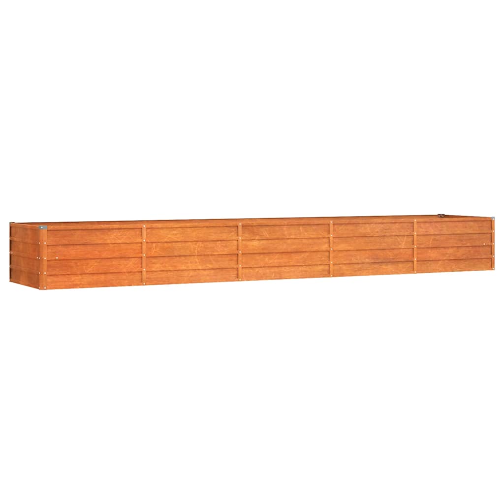 Vidaxl Planter surélevé 400x80x45 cm Corten Steel Rusty