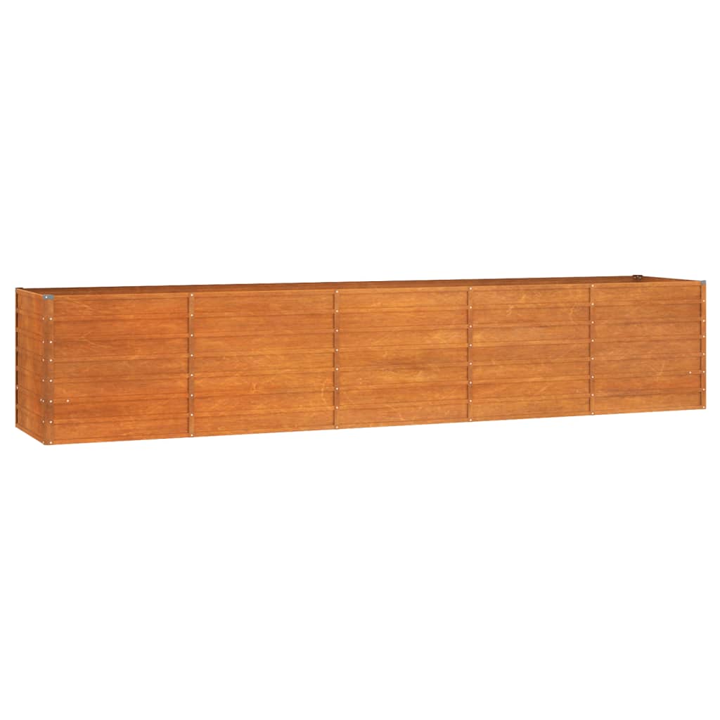 Vidaxl Planter surélevé 400x80x77 cm Corten Steel Rusty