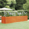 Vidaxl Planter surélevé 400x80x77 cm Corten Steel Rusty
