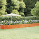 Vidaxl Planter surélevé 600x80x45 cm Corten Steel Rusty