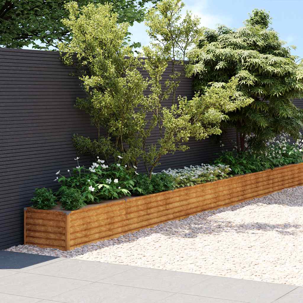 Vidaxl Planter a augmenté 770x50x36 cm Cortenstaal