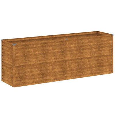 Vidaxl Planter élevé 196x50x69 cm Cortenstaal